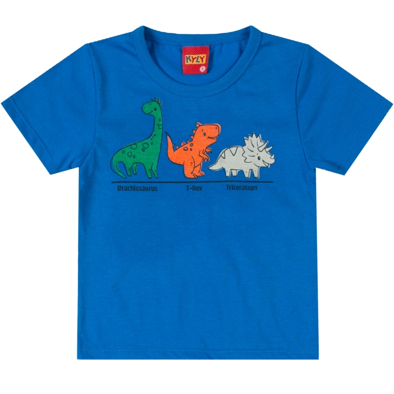 CONJUNTO KYLY MASCULINO CAMISETA E BERMUDA DINOSSAUROS - Image 2