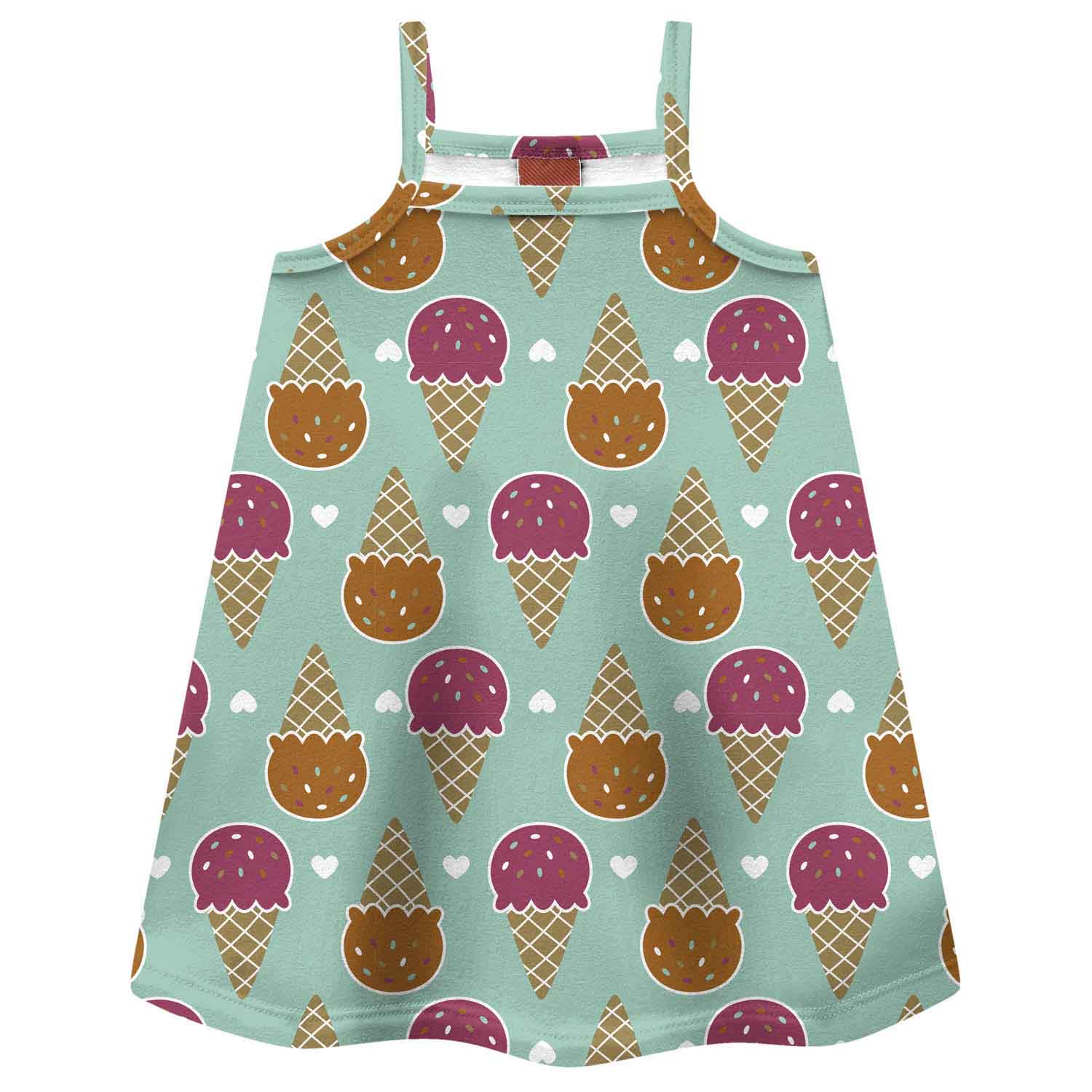 Vestido Infantil Kyly 100% Algodão Estampa Sorvetes — Tamanhos 1 ao 3 - Image 3