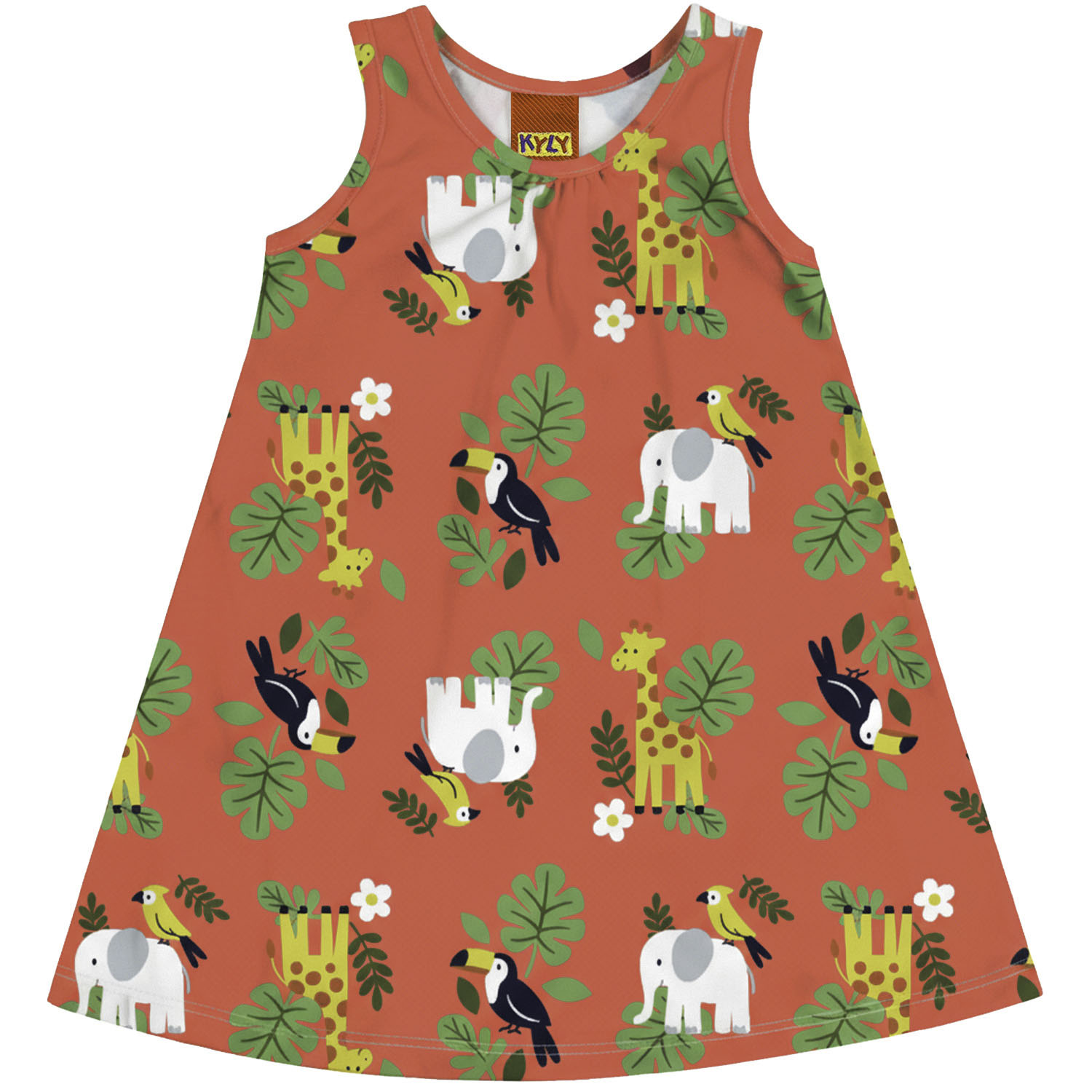 Vestido Infantil Kyly 100% Algodão Estampa Safari — Tamanhos 4 ao 8 - Image 2
