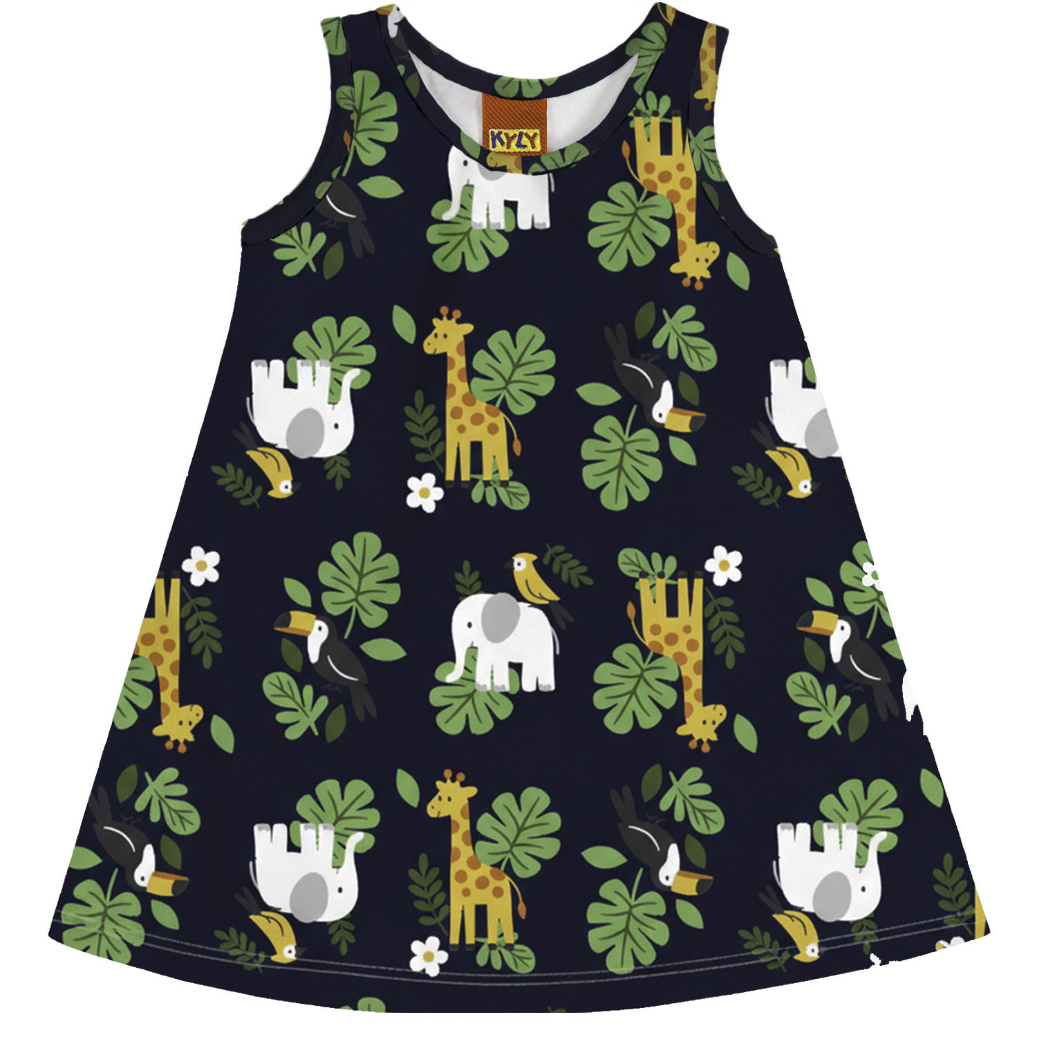 Vestido Infantil Kyly 100% Algodão Estampa Safari — Tamanhos 4 ao 8 - Image 4