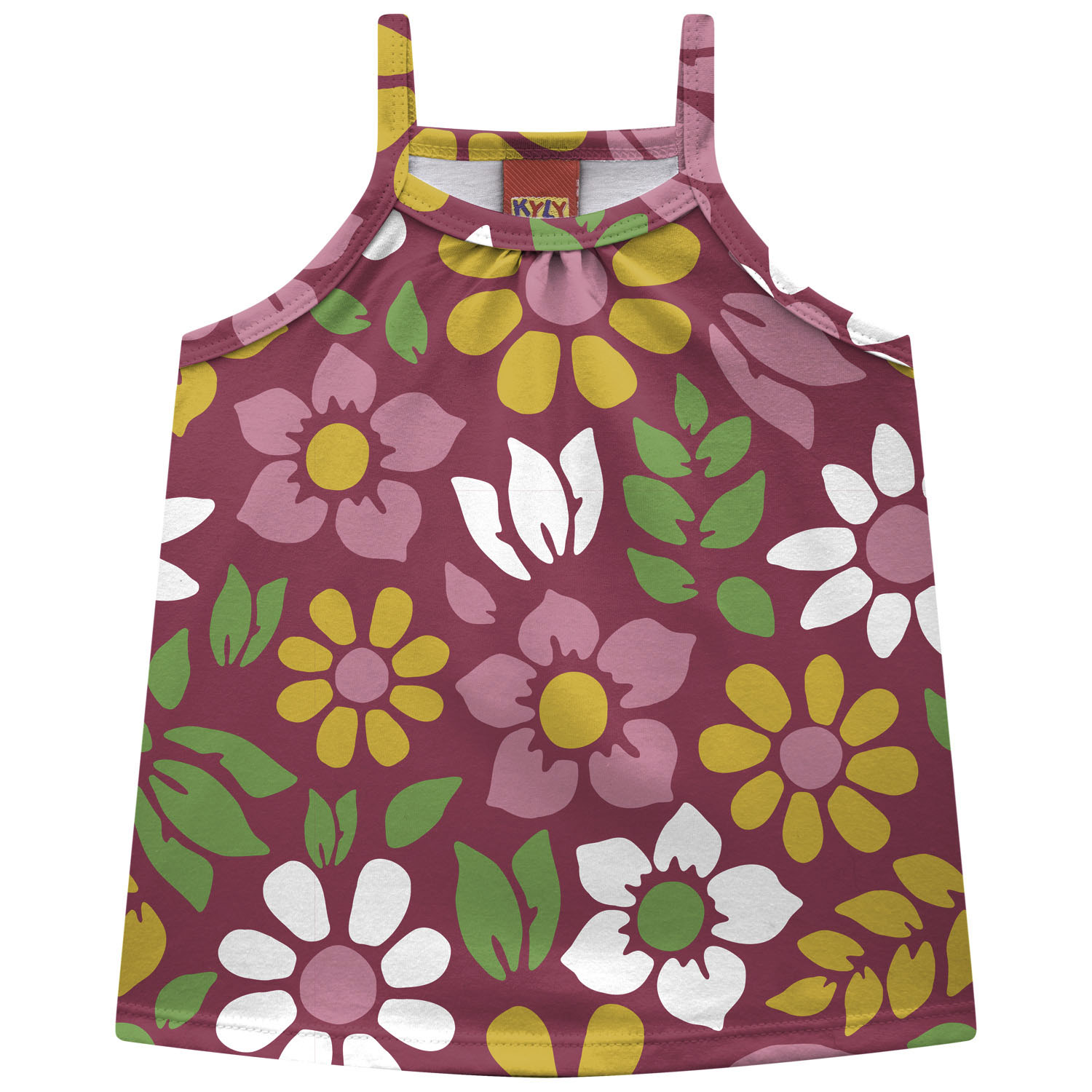 Conjunto Infantil Feminino Kyly Regata + Short 100% Algodão Estampa Flores — Tamanhos 4 ao 8 - Image 9