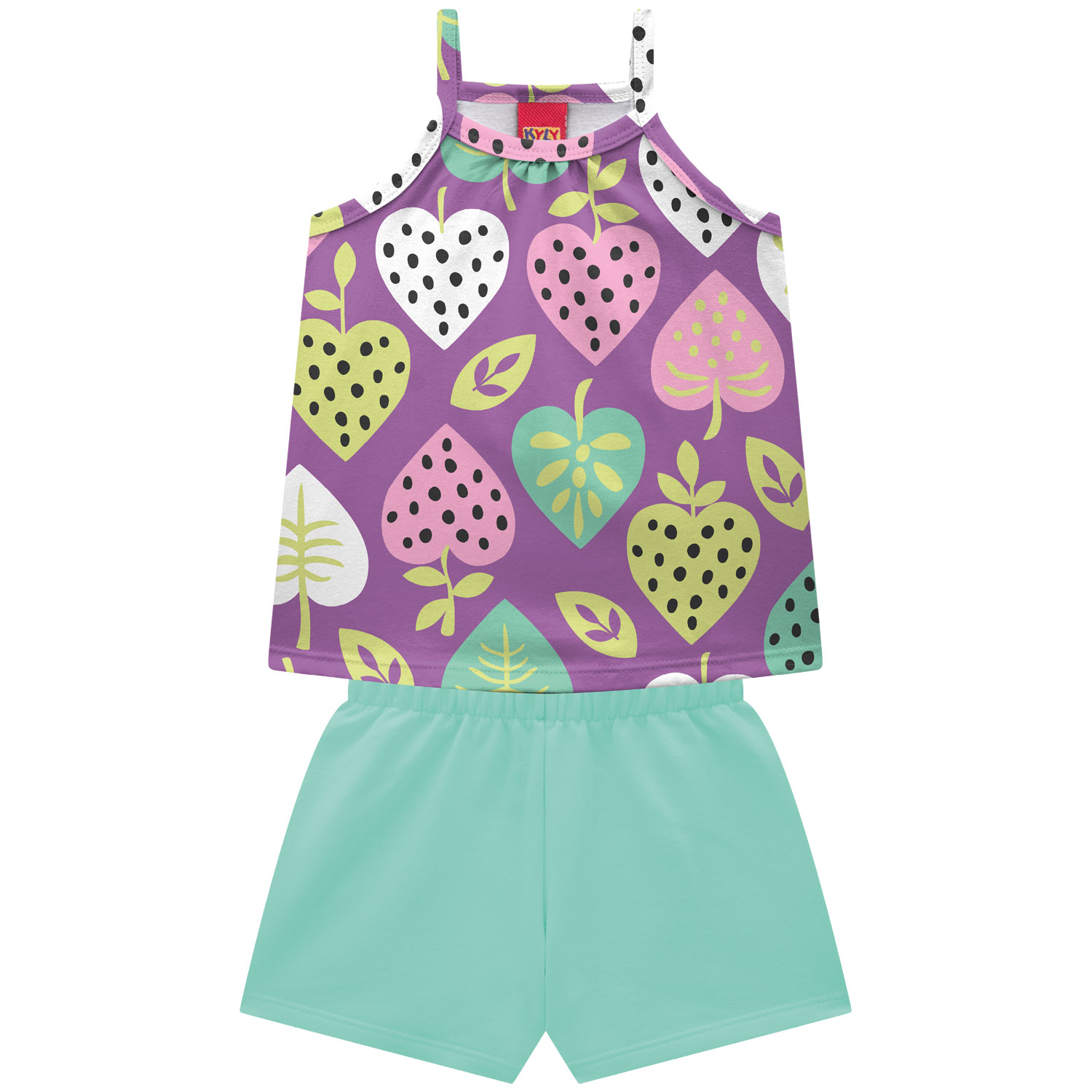 Conjunto Infantil Feminino Kyly Regata + Short 100% Algodão Estampa Flores — Tamanhos 4 ao 8 - Image 4