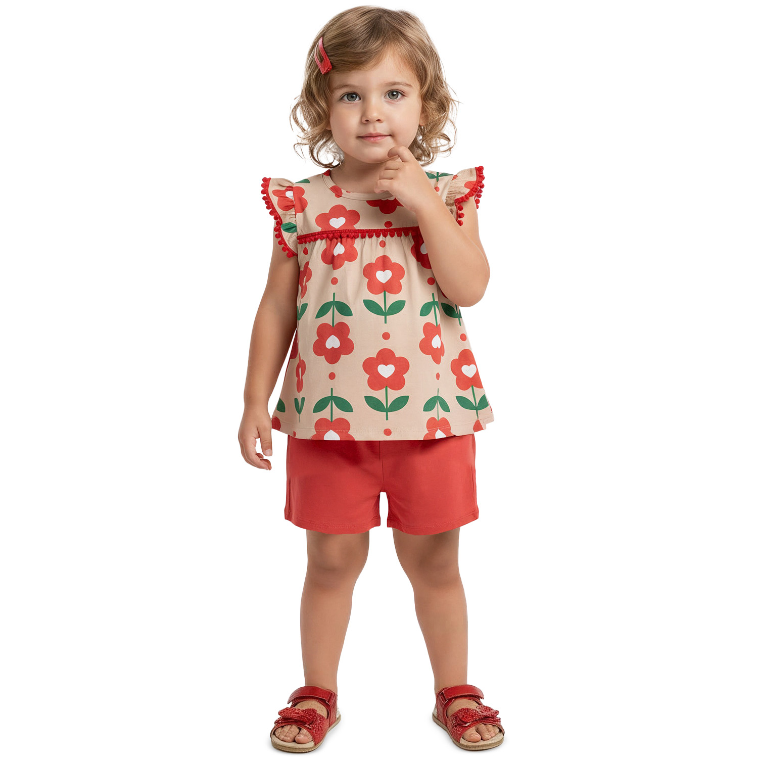 Conjunto Kyly 1001823 | Blusa + Short 04 ao 08