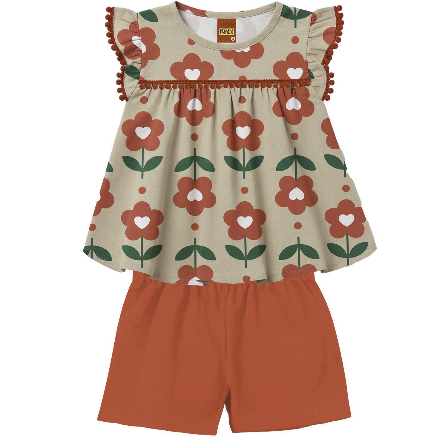 Conjunto Kyly 1001823 | Blusa + Short 04 ao 08 - Image 3