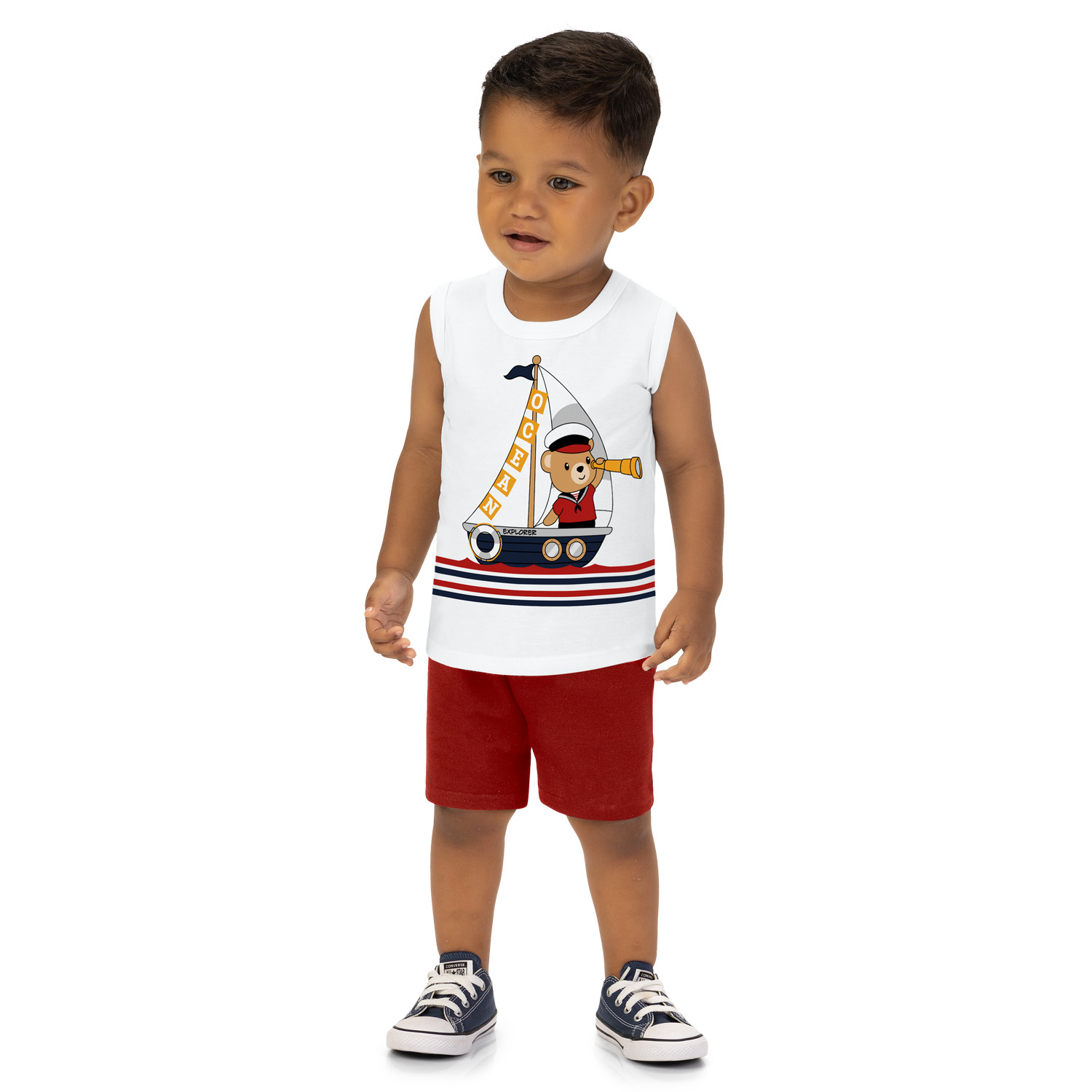 Conjunto Kyly 1001863 | Bermuda + Regata 01 ao 03