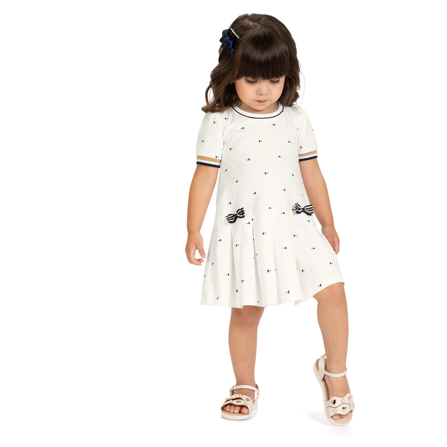 Vestido Milon 2001725 | Manga Curta Puff 04 ao 08