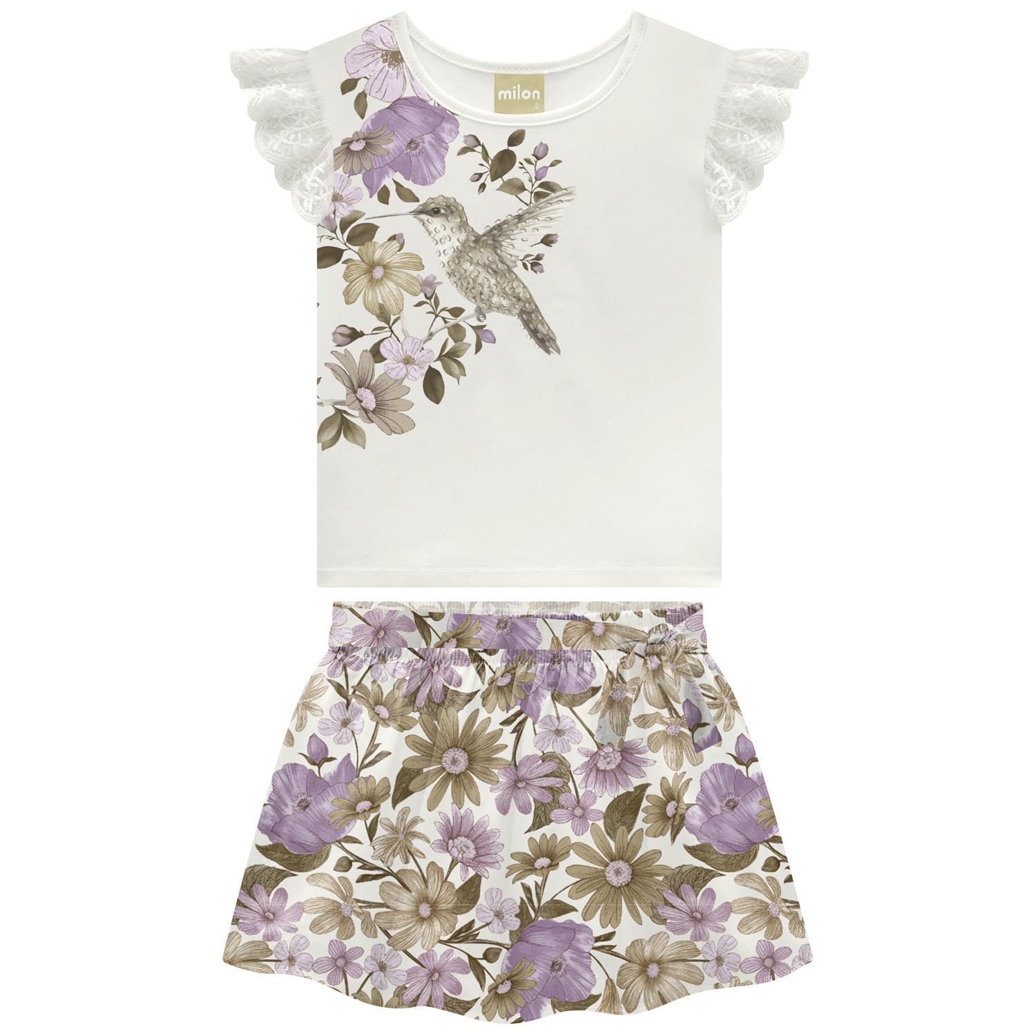 Conjunto Milon 2001744 | Blusa + Saia 04 ao 08 - Image 2