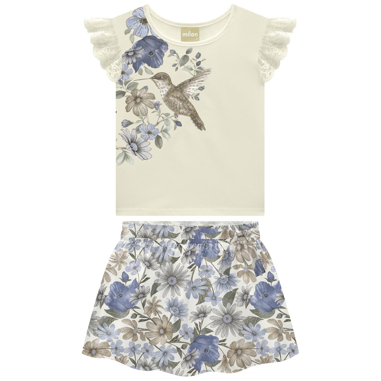 Conjunto Milon 2001744 | Blusa + Saia 04 ao 08 - Image 5