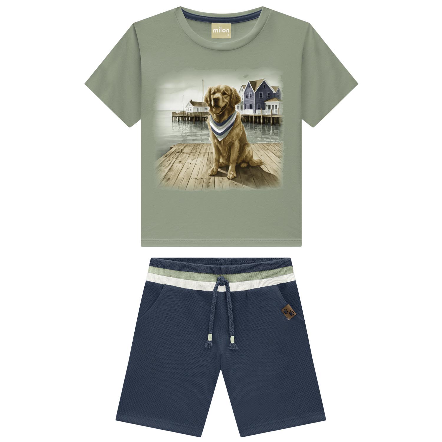 Conjunto Milon 2001791 | Camiseta + Bermuda 04 ao 08 - Image 4
